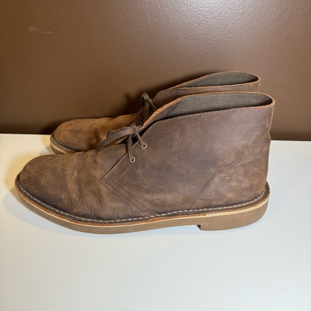 Clarks Men’s Leather Desert Chukka Boots Brown – Size 13 - Picture 6 of 11